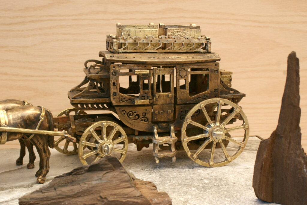 Bronze Stagecoach with 4 Horses